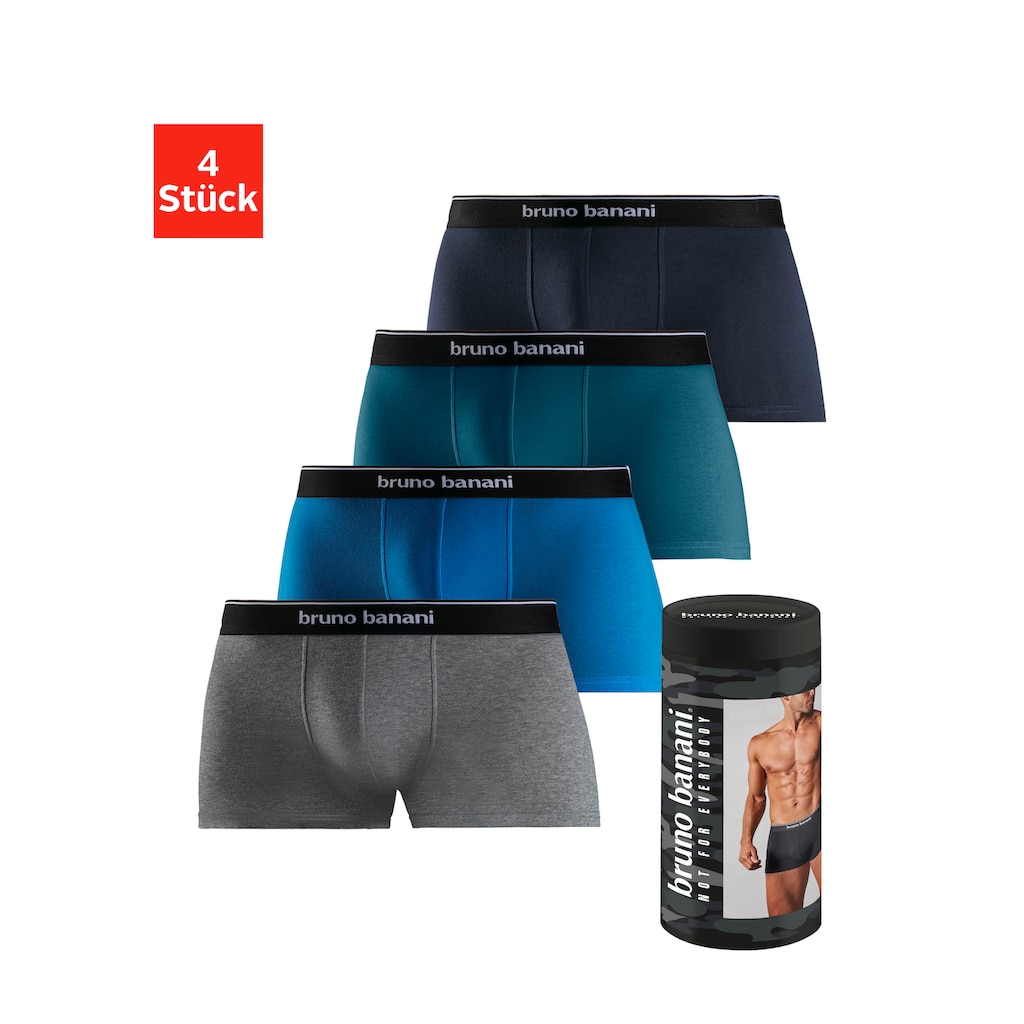 Bruno Banani Boxer »Boxershorts für Herren«, (Dose, 4 St.), in der Dose verpackt