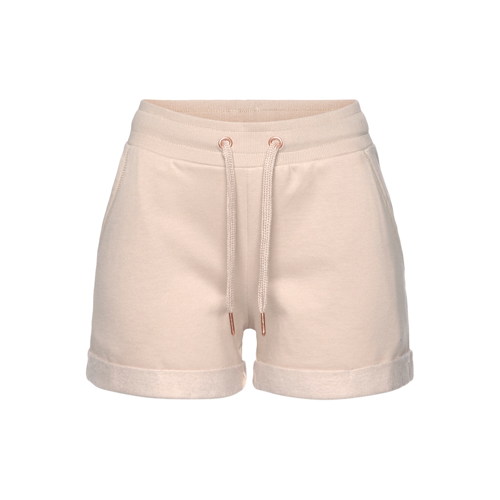 LASCANA Shorts, mit Rippbündchen und Umschlagsaum