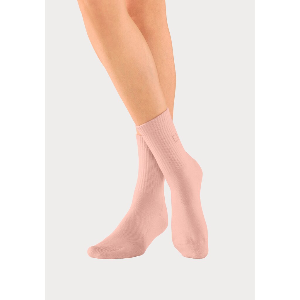 Elbsand Socken, (Packung, 3 Paar), mit Frottee und eingestricktem Markenlogo