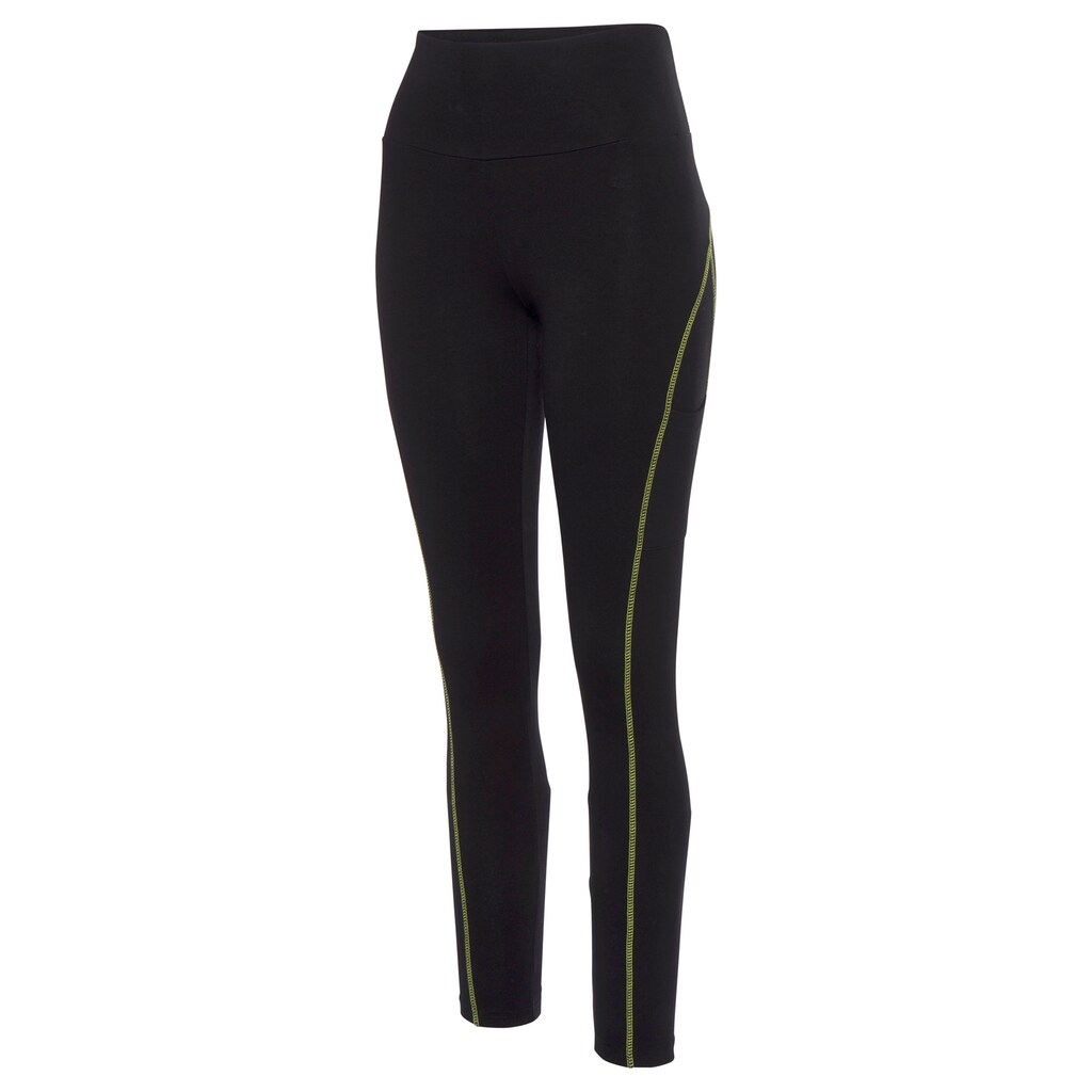 LASCANA ACTIVE Leggings, mit Kontrastnähten und breitem Bund