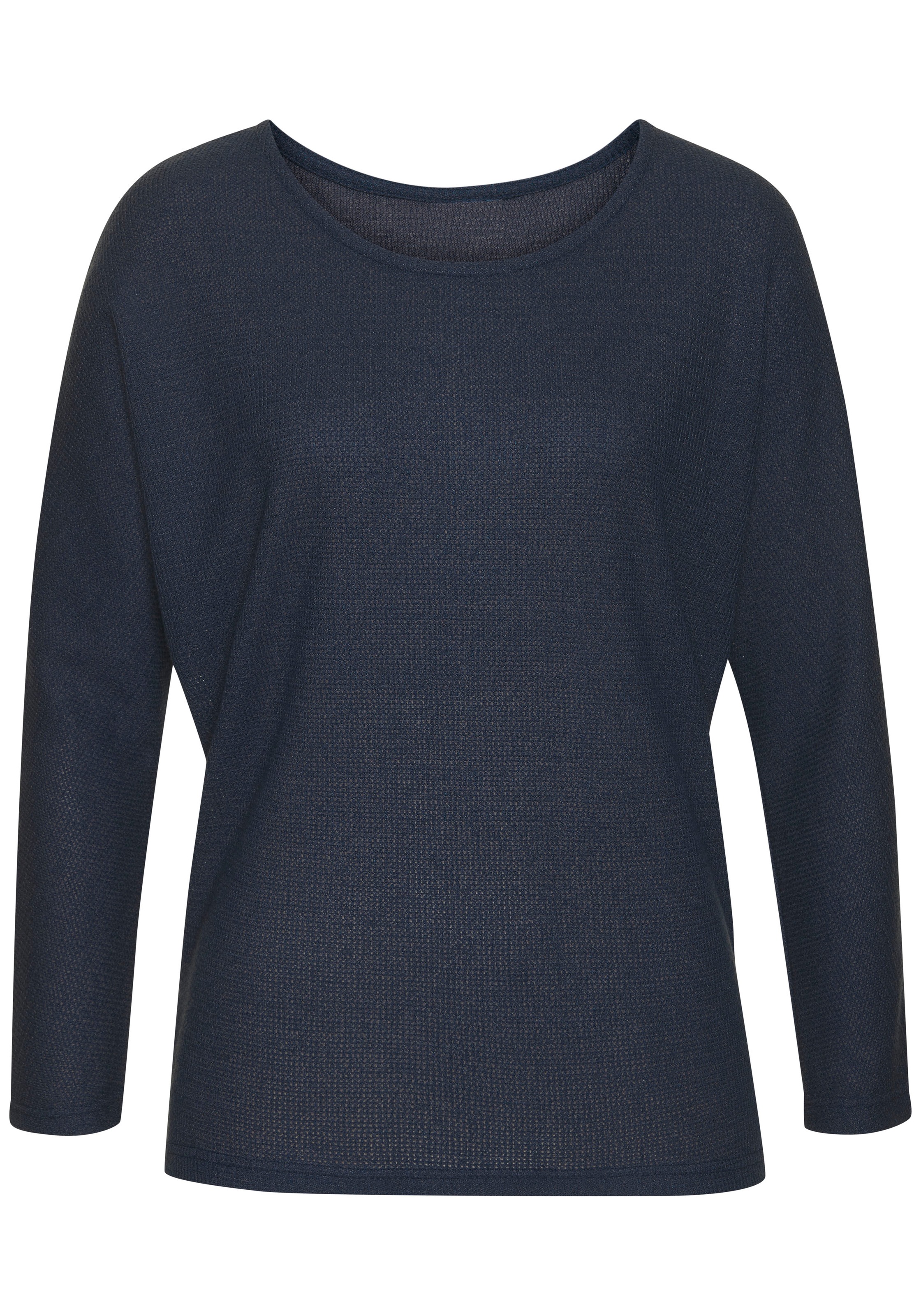 Vivance Langarmshirt »aus flauschigem Strick«, aus bügelfreier Qualität