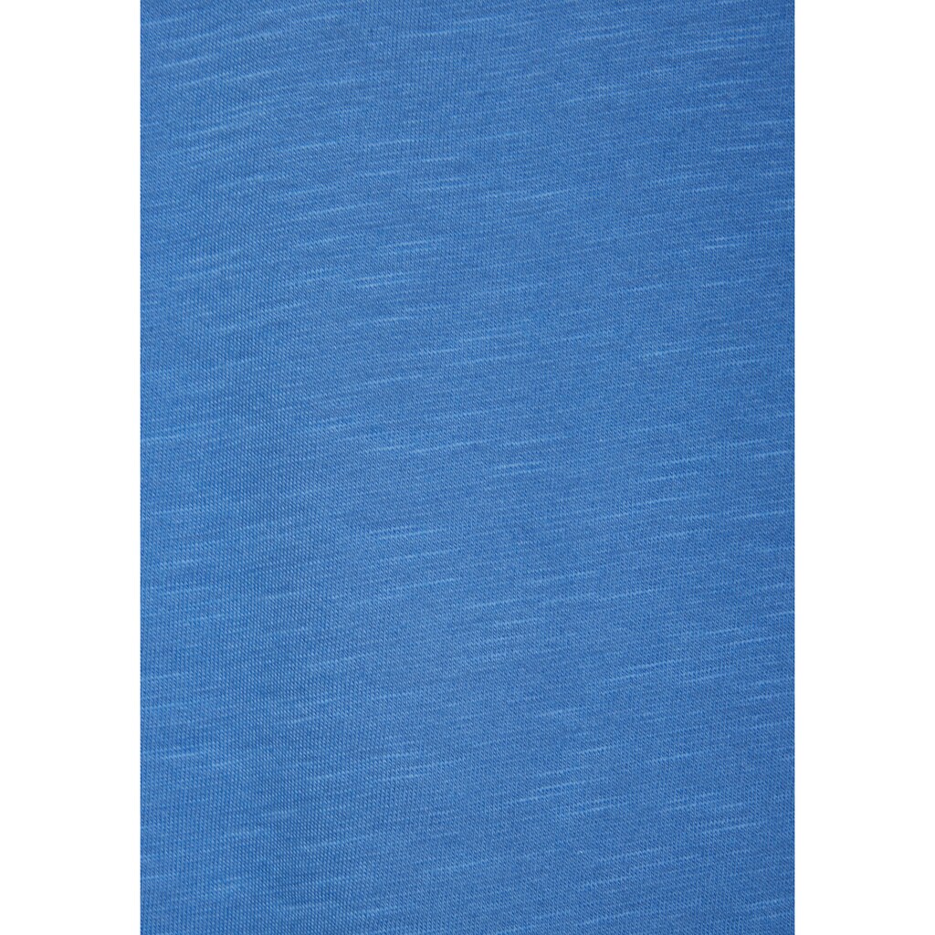Vivance T-Shirt »mit goldfarbenenfarben schimmerndem Folienprint«, aus weicher Baumwoll-Qualität