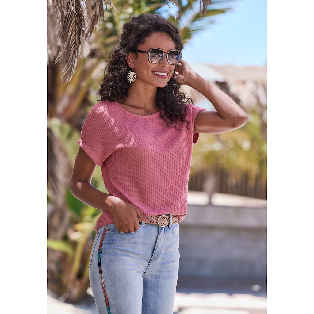 Vivance Kurzarmshirt »aus weicher Piqué-Qualität«