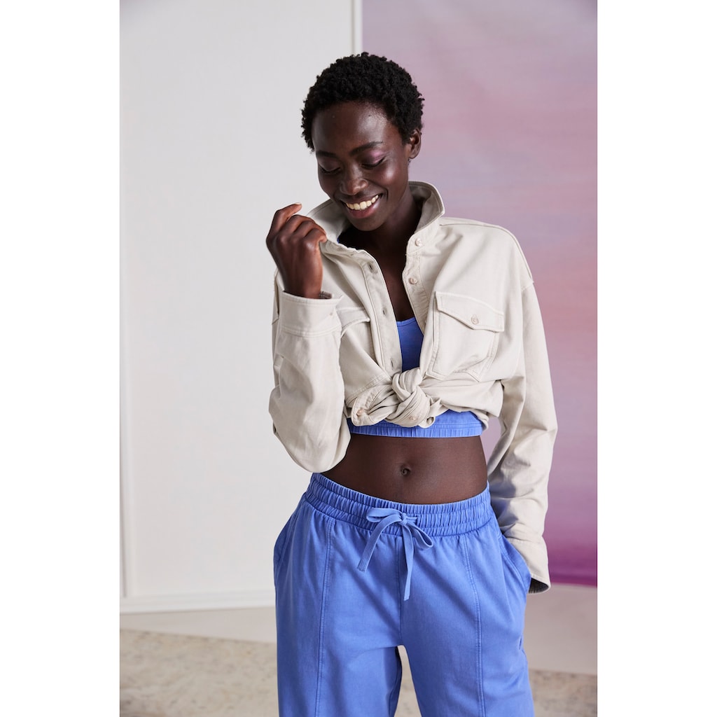 Buffalo Blusenshirt, Loungeshirt im Used-Look, Loungewear