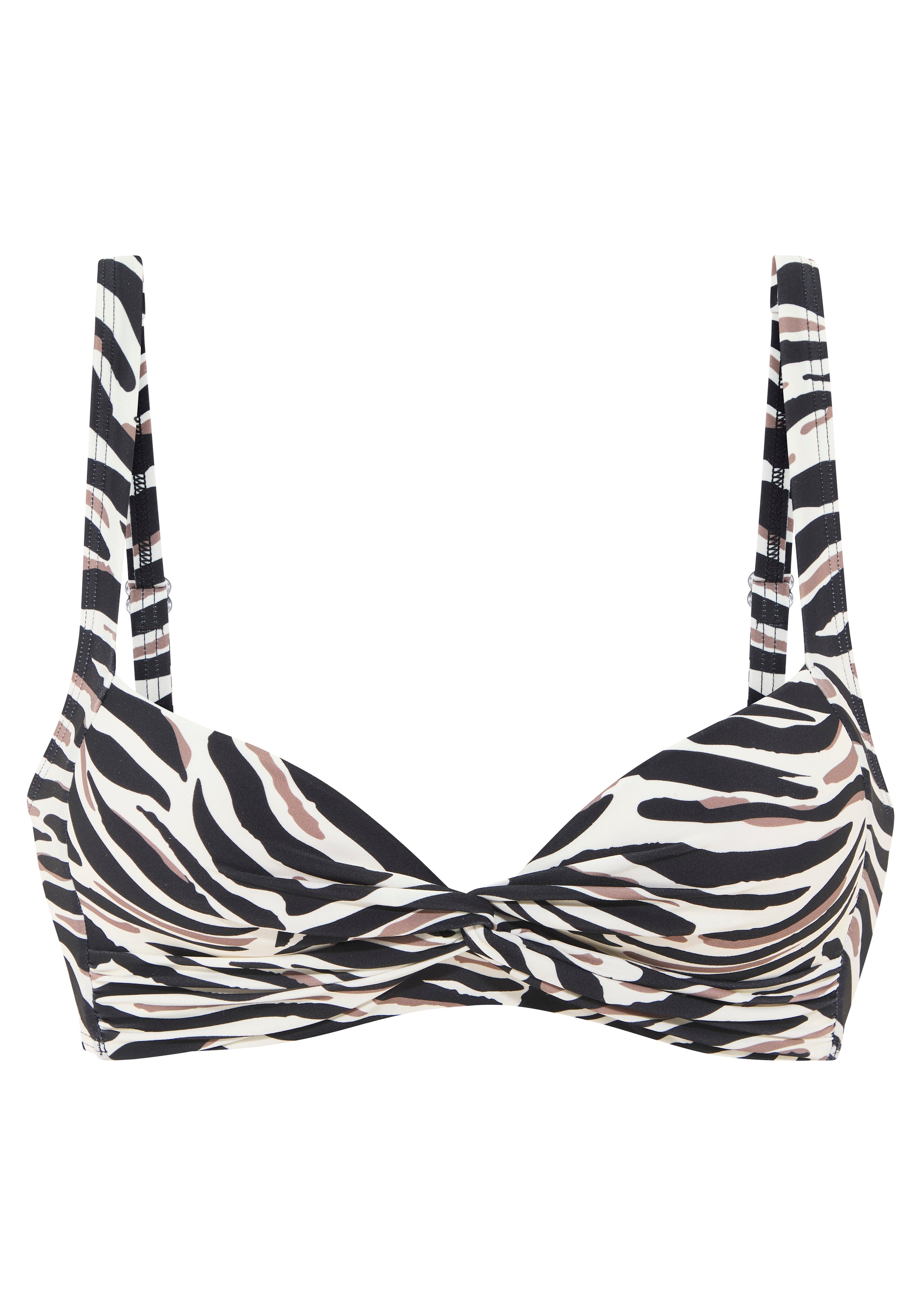 LASCANA Top bikini bustier »Debbie« mit abstraktem Animal-Print