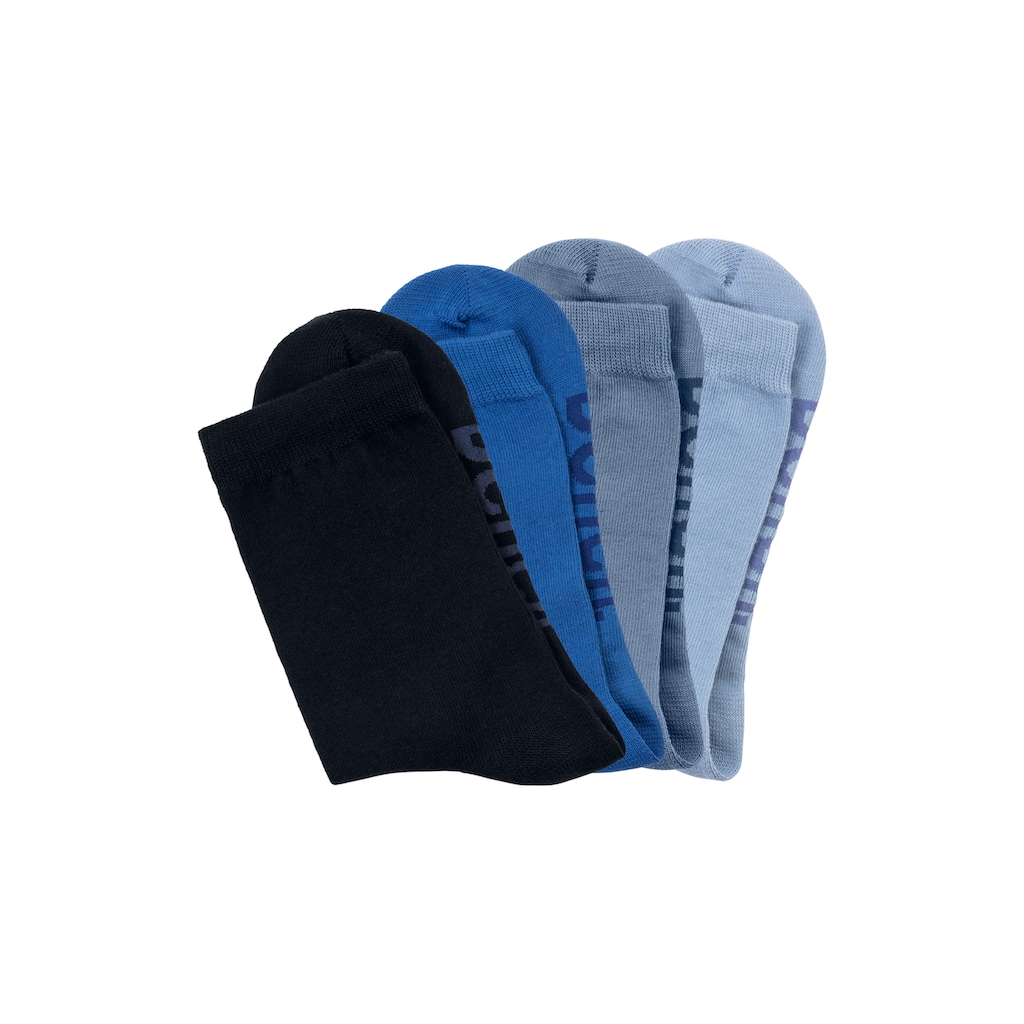 Bench. Basicsocken, (Dose, 4 Paar), mit farbigen Innenbündchen