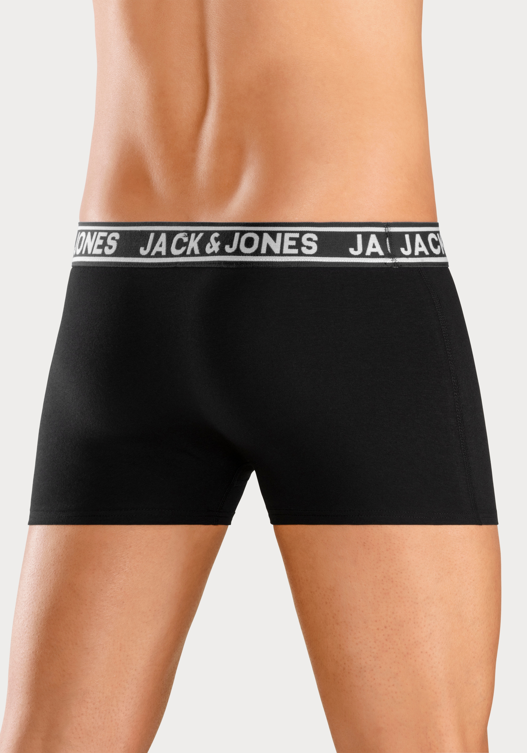 Jack & Jones Tronc »JACCRISP im 6er Pack mit Logobund und Stretchkomfort« Packung, 6 cuis unifarben mit Farbeinsatz, modisch, eng anliegend, Baumwollmischung