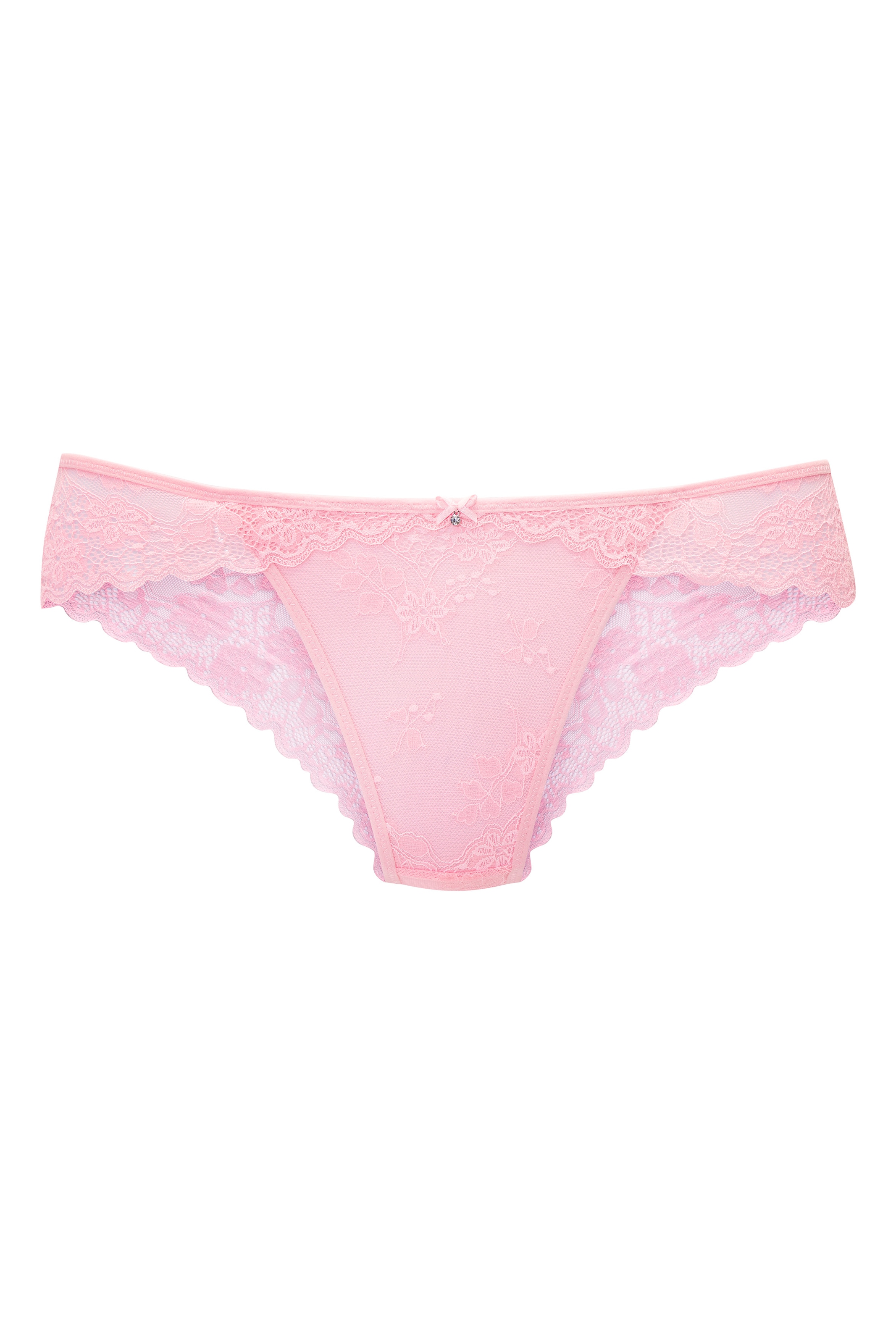 Vivance Slip »Julia« aus zarter Jacquardspitze mit edlem Accessoire
