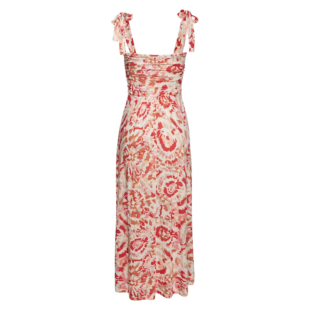 Buffalo Maxikleid, Alloverprint, Bandeaukleid, sommerlich, verspielt