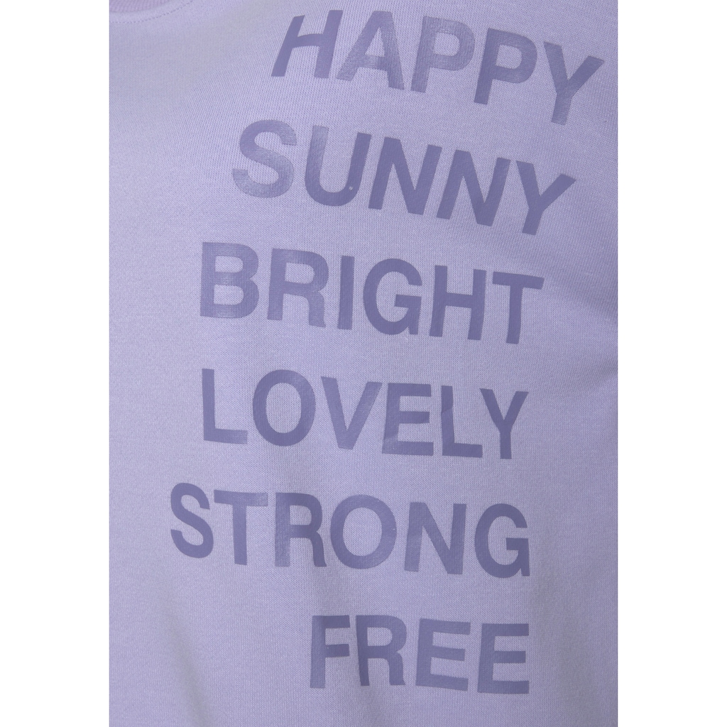 Buffalo Sweatshirt, mit Statement Druck, Loungeanzug