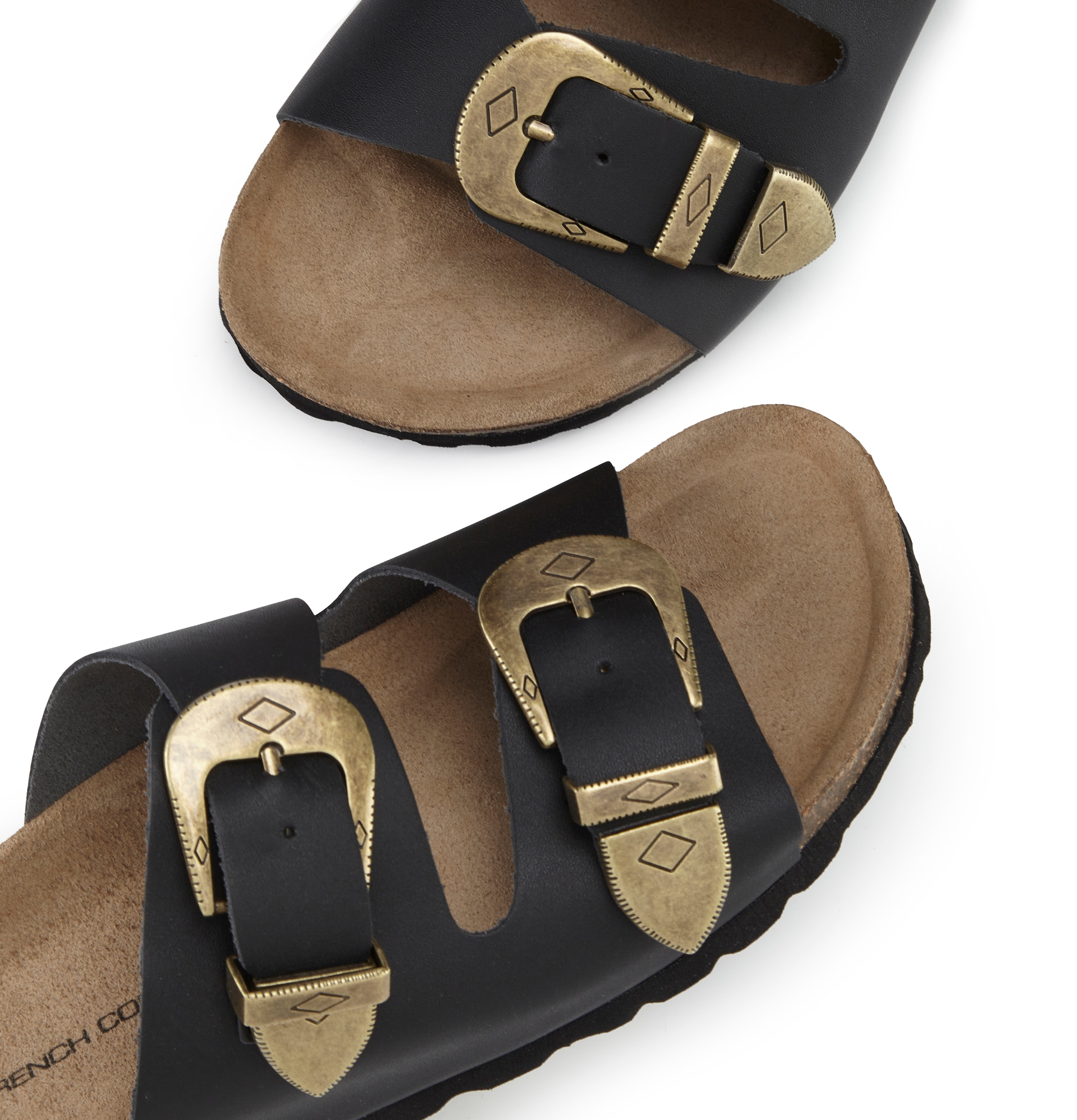 French Connection Pantolette »Mule, Sandale, offener Schuh, Sommerschuhe, Sandale, Lederpantolette«  NEU aus hochwertigem Leder mit weichem Korkfussbett