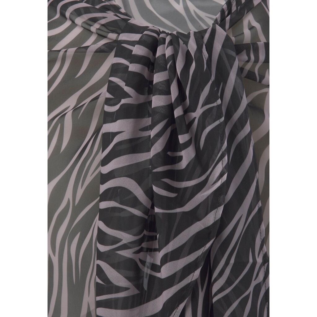 LASCANA Strandrock, mit Zebradruck