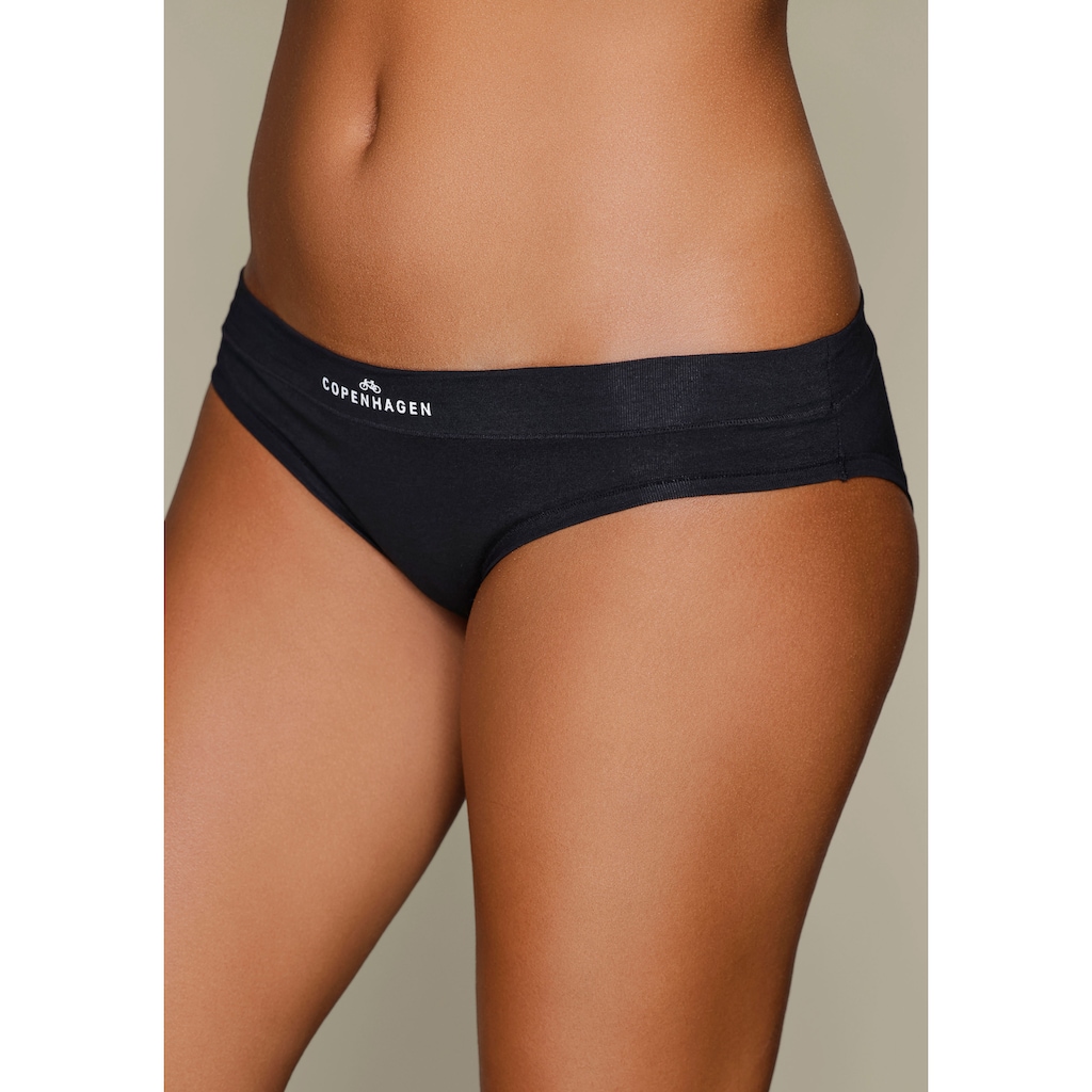 Copenhagen Studios Bikinislip »mit Logodruck am Bund«, (3er-Pack), aus softer Bio-Baumwollqualität