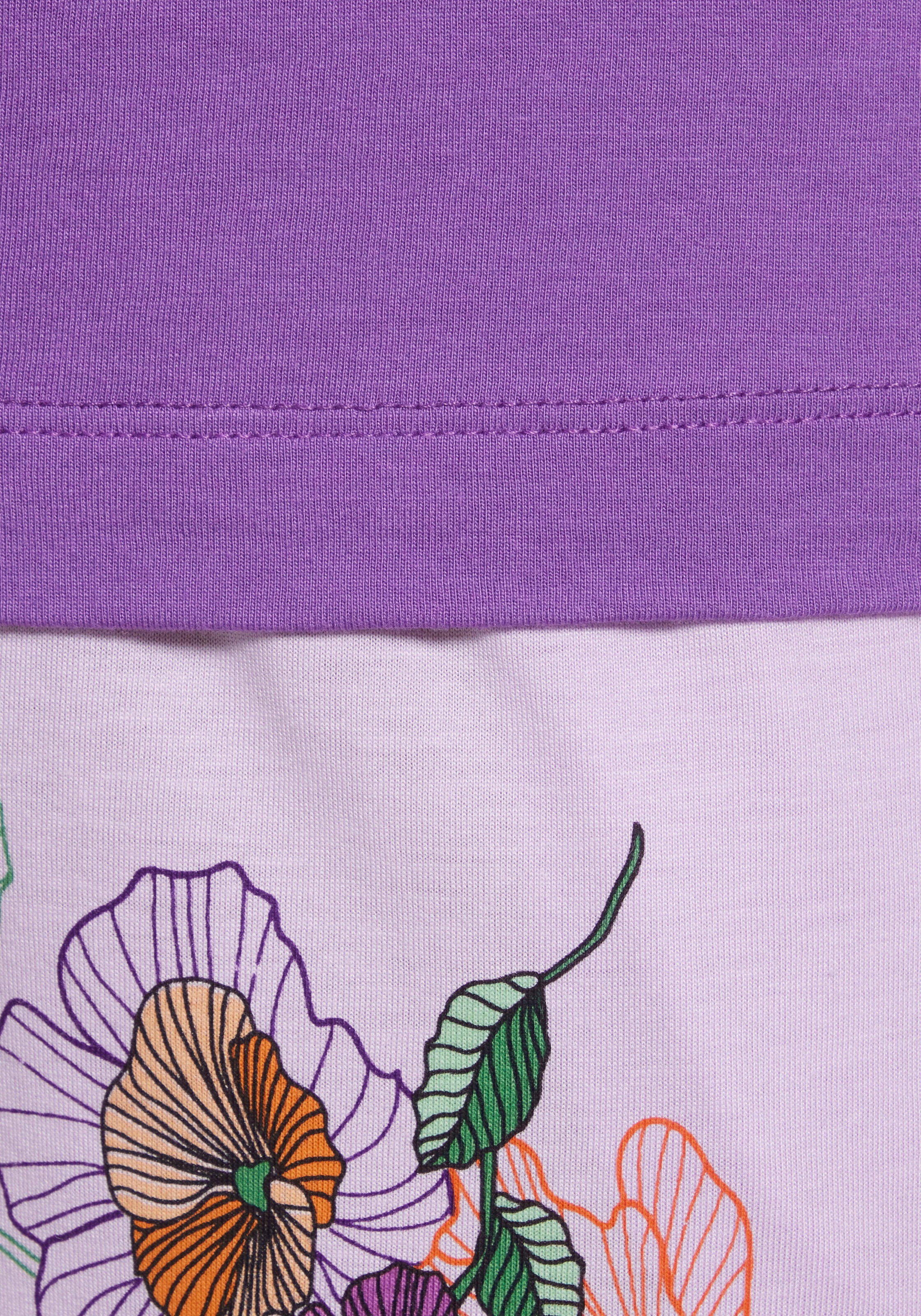 Vivance Dreams Pyjama, (2 tlg.), mit Blumen-Druck