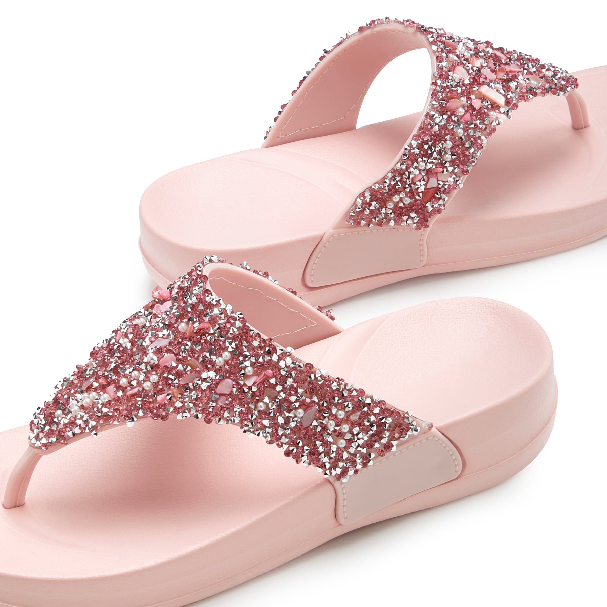 Vivance Badezehentrenner »Flip Flop, Badelatsche, Badeschuhe, Pantolette, Zehentrenner,«  NEU Sommerschuh mit modischem Glitzerdetail VEGAN