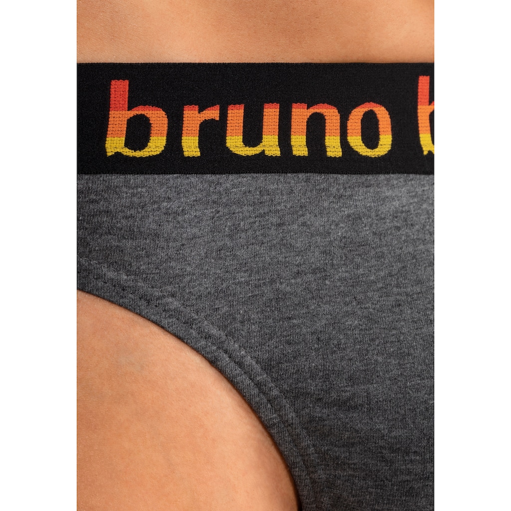 Bruno Banani String, (Packung, 5 St.), mit Streifen Logo Webbund
