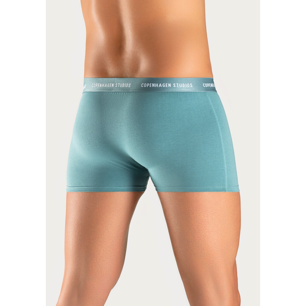 Copenhagen Studios Boxer »Boxershorts für Herren«, (3 St.), mit farbigem Logo-Bund