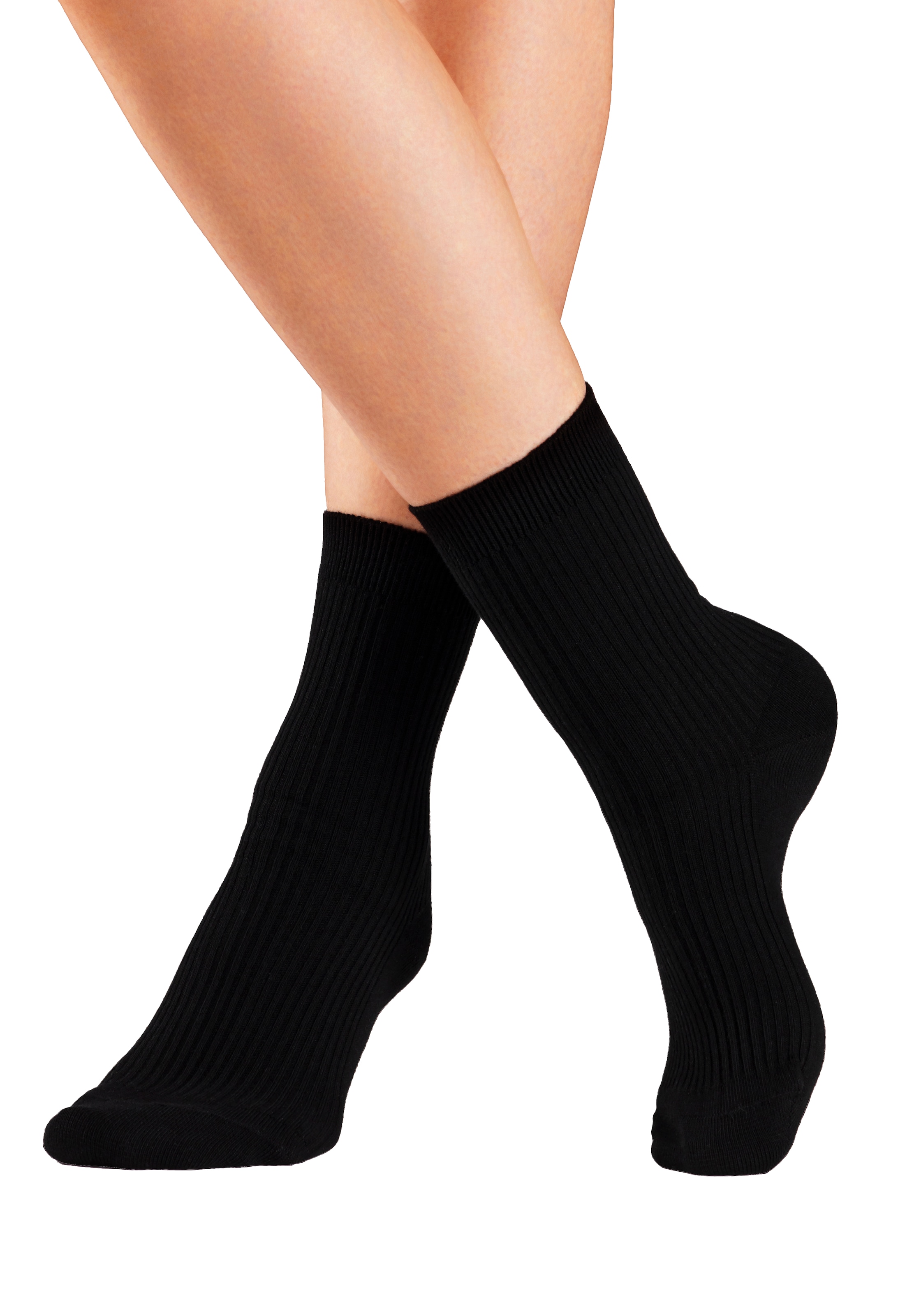 Lavana Basicsocken Packung, 5 Stk. tlg. mit feiner Rippe