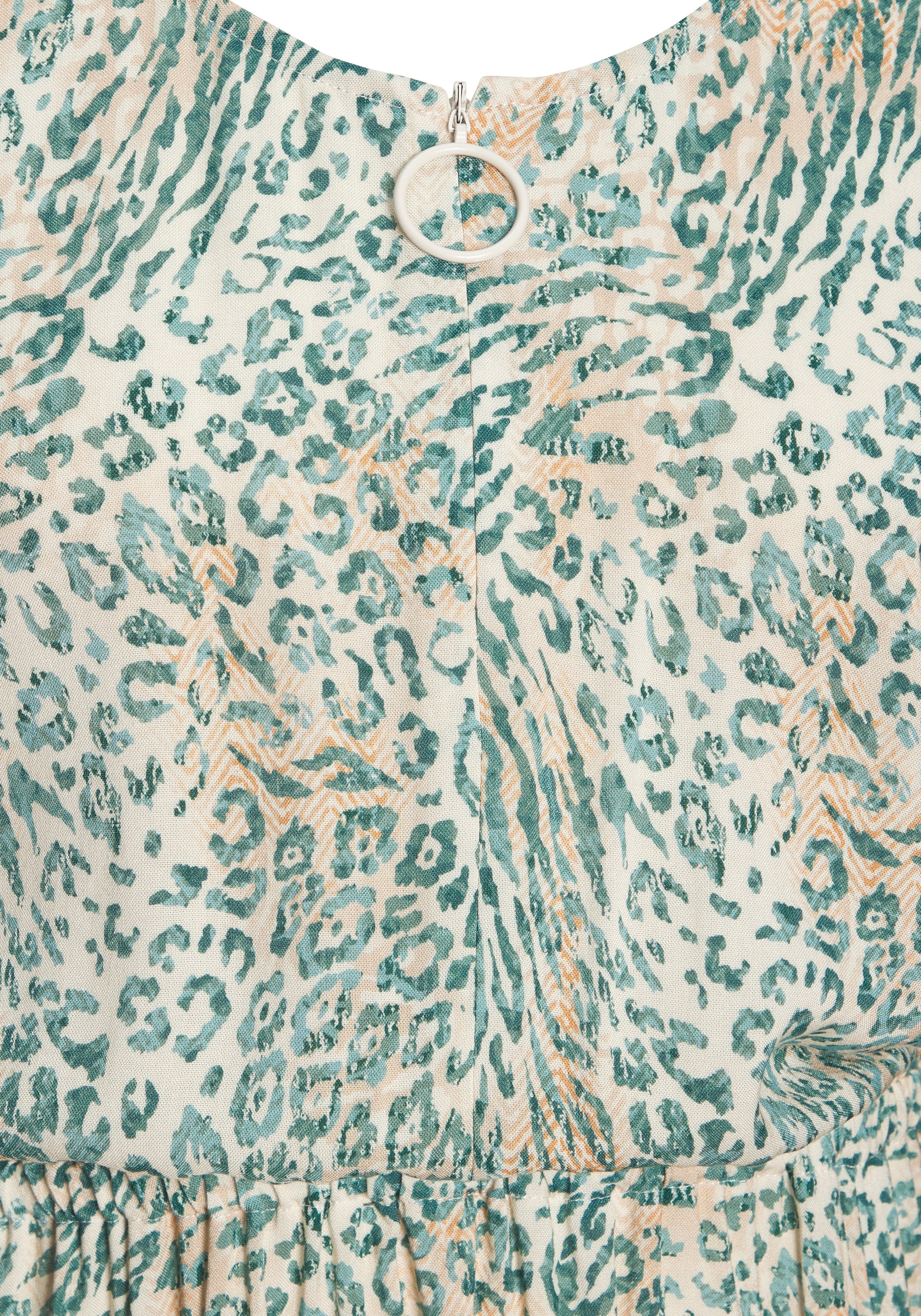 LASCANA Midikleid mit Reissverschluss am Ausschnitt, Animal Print