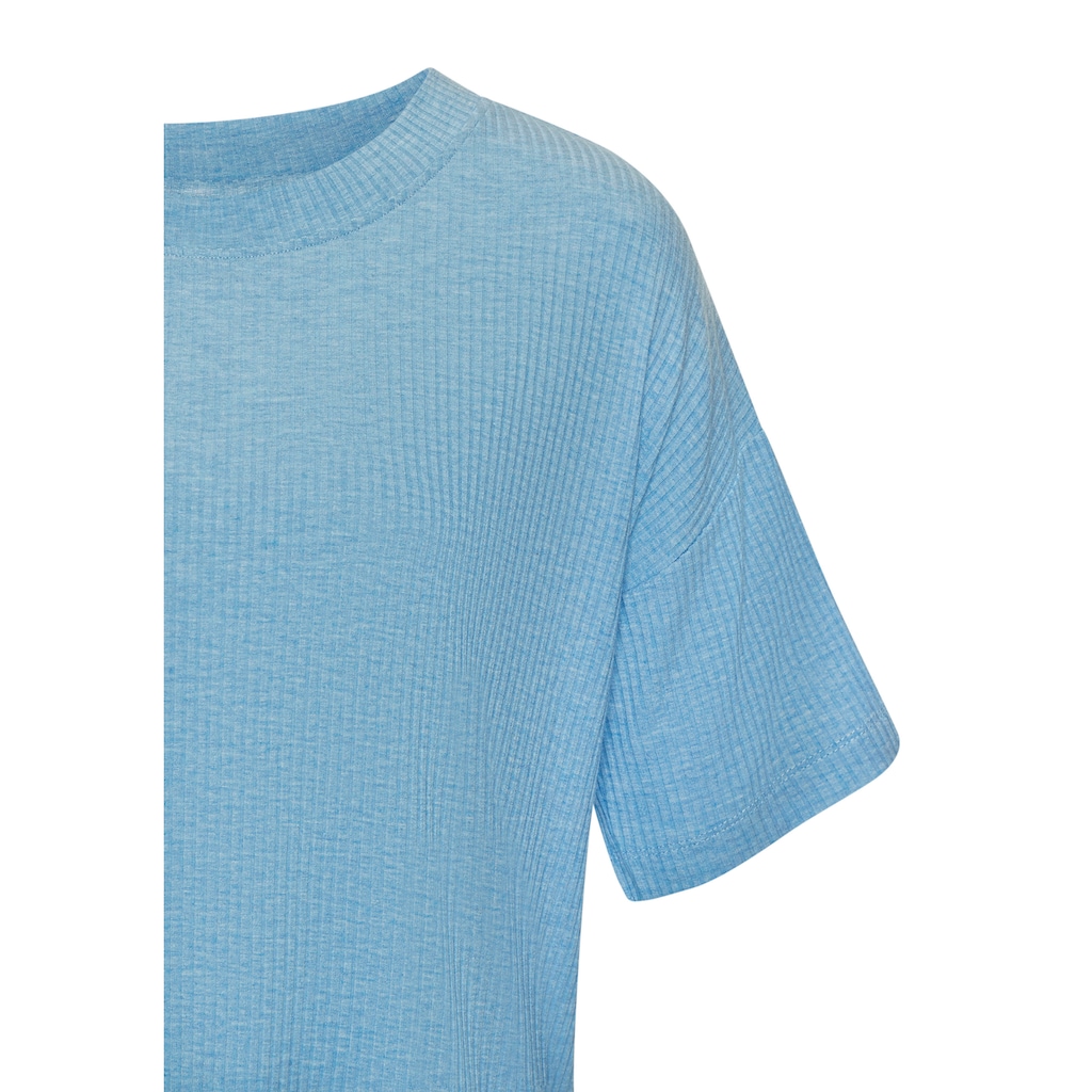s.Oliver Pyjamaoberteil, in elastischer Rippware