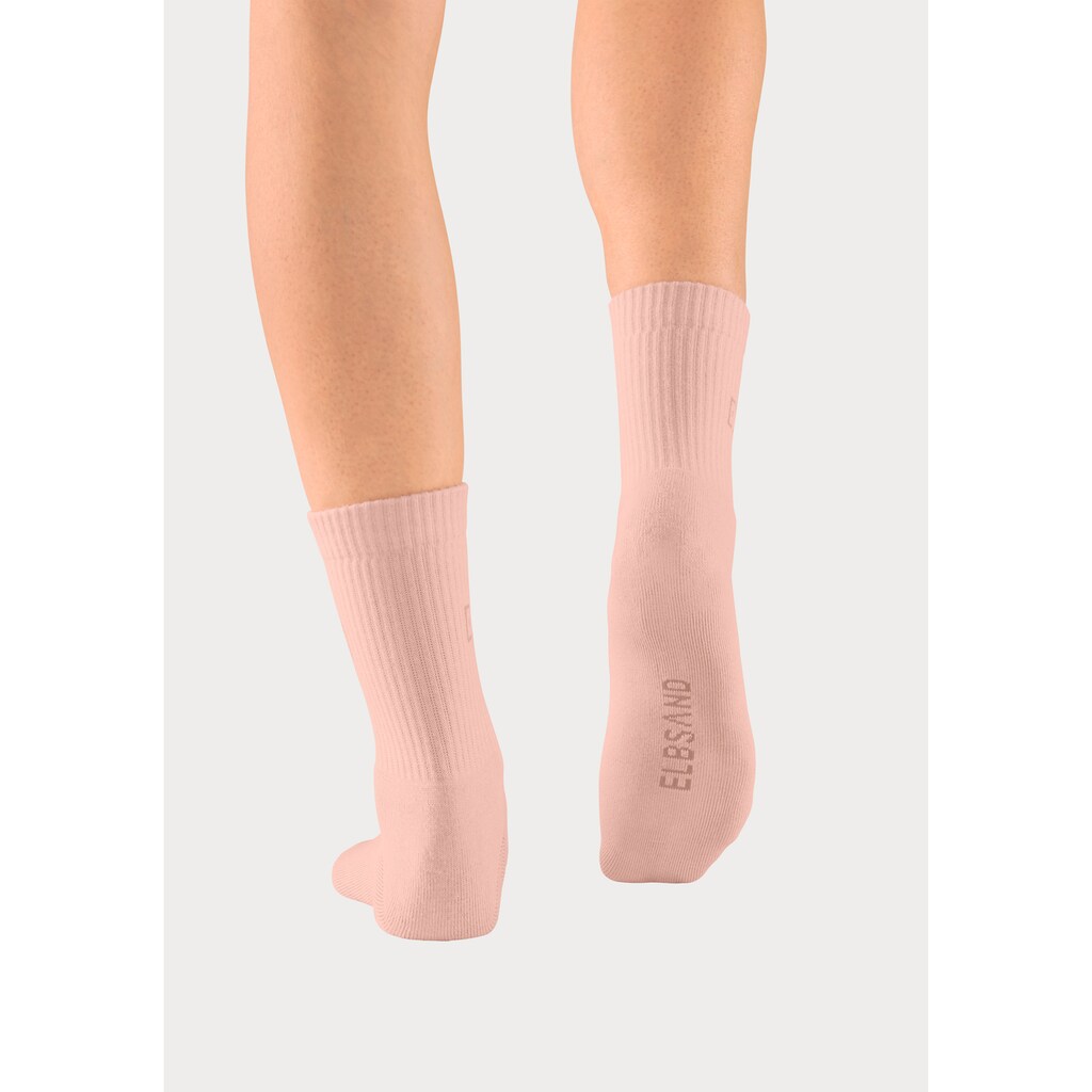 Elbsand Socken, (Packung, 3 Paar), mit Frottee und eingestricktem Markenlogo