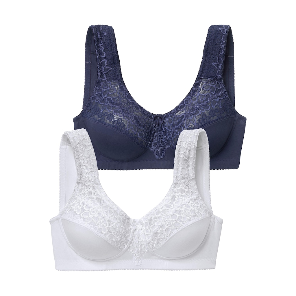petite fleur Entlastungs-BH, ohne Bügel, mit eleganter Spitze, Basic Dessous