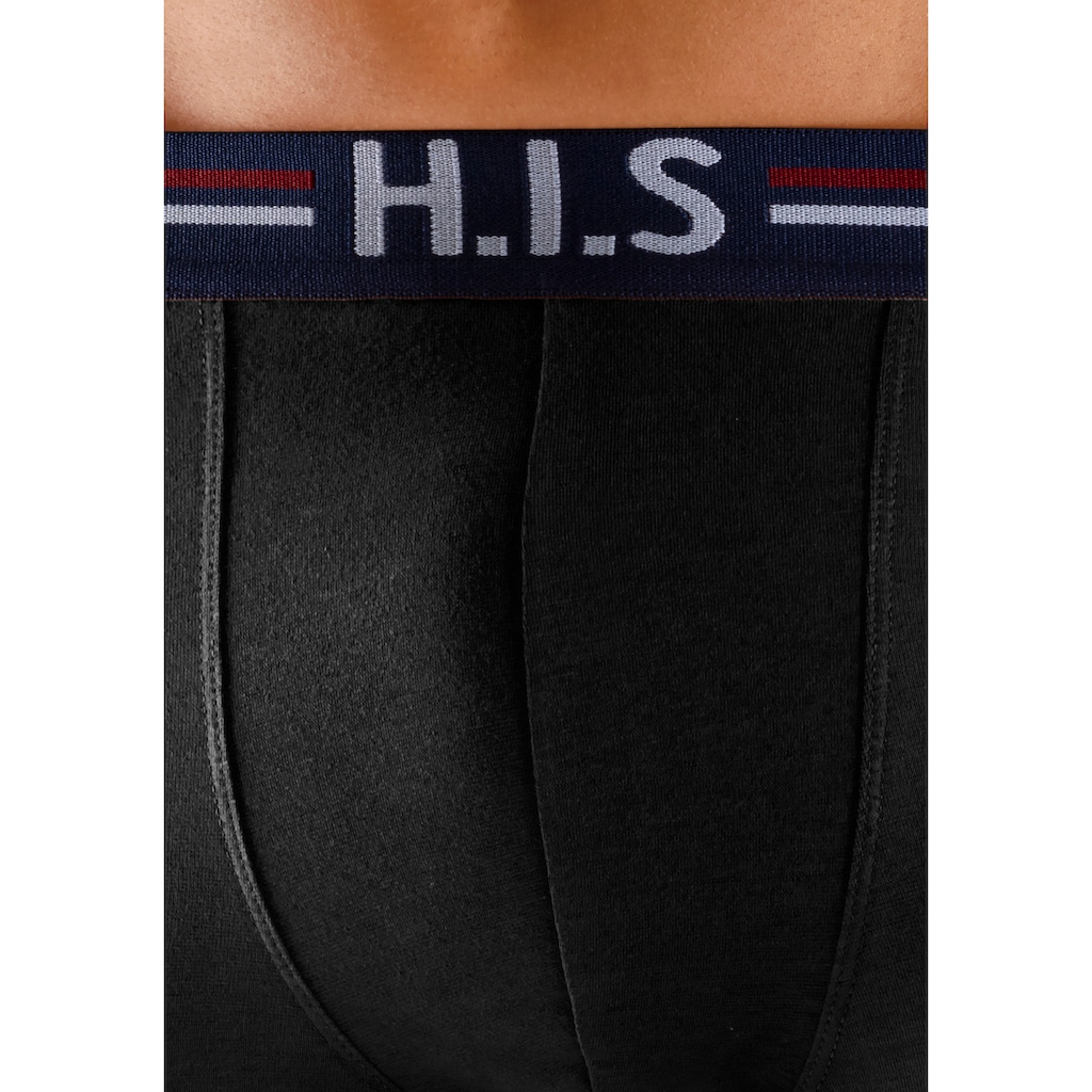 H.I.S Boxer »Boxershorts für Herren«, (Packung, 5 St.), mit Streifen und Markenlogo im Bund