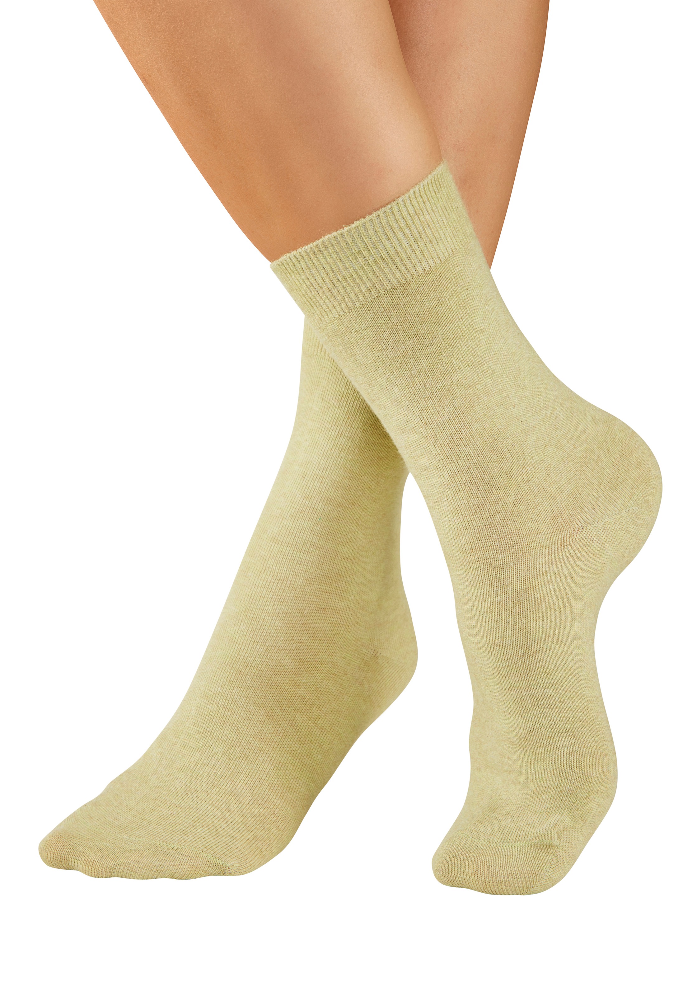 H.I.S Chaussettes basiques »Damensocken, frische melierte Farben; casual« Paquet, 20 Couple tlg. Chaussettes de tous les jours en gros paquet
