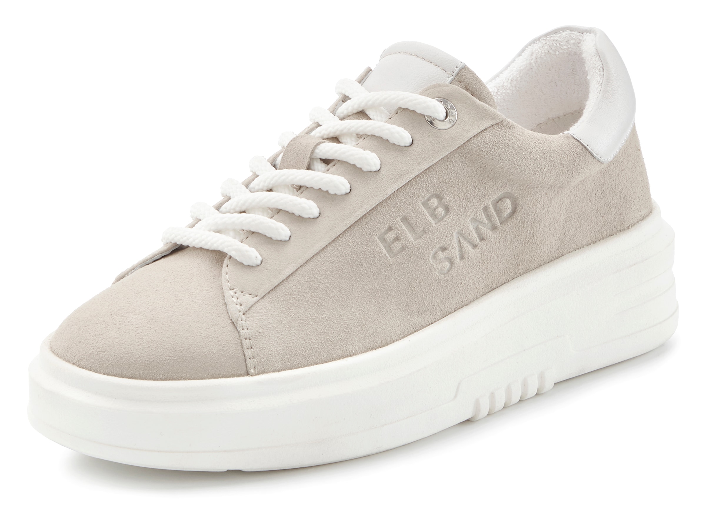 Elbsand Sneaker »Schnürschuh«, Schnürhalbschuh,Freizeitschuh aus Leder mit modischer Plateausohle