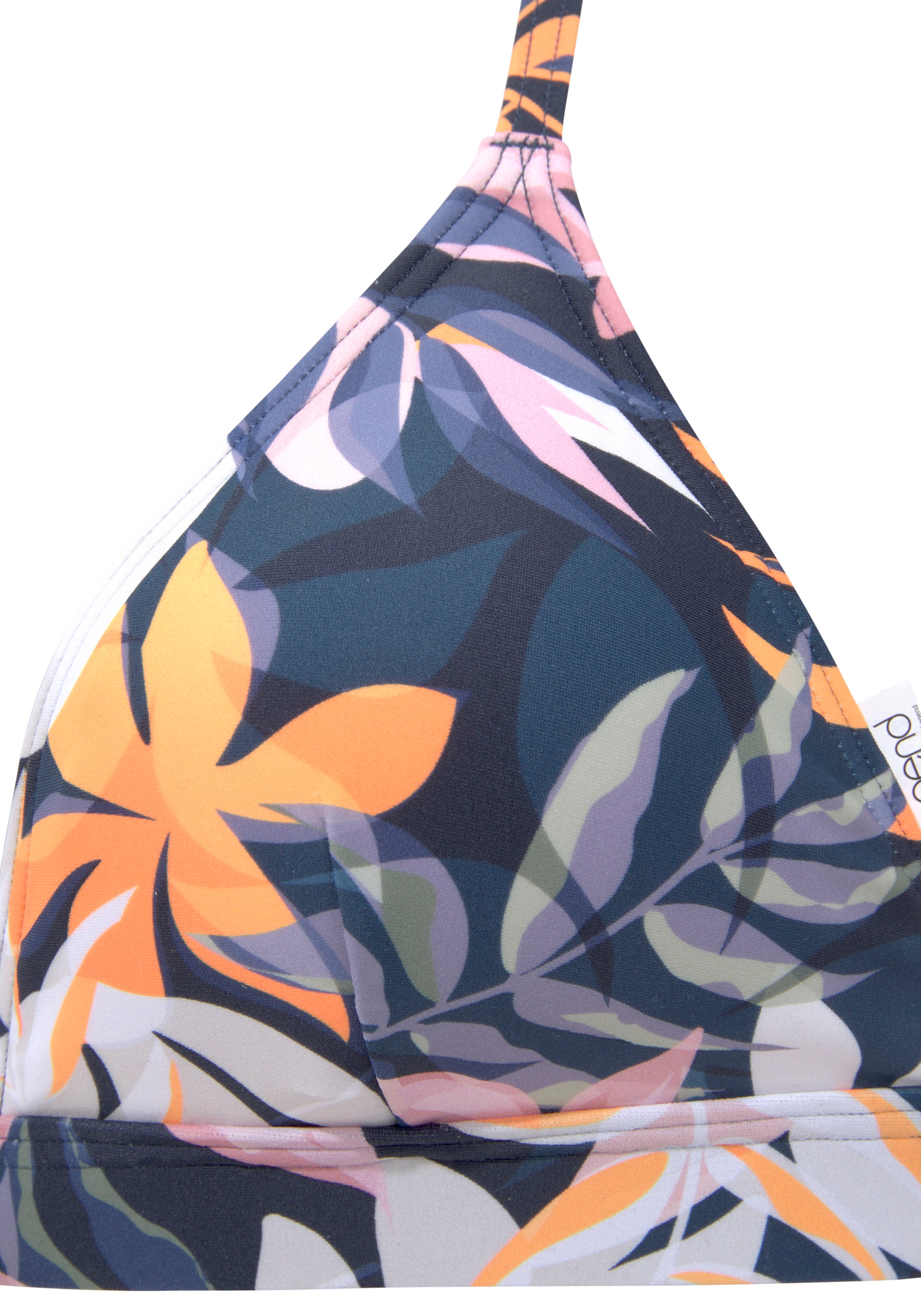 LASCANA ACTIVE Triangel-Bikini-Top »Wave« mit bunten Blättern bedruckt