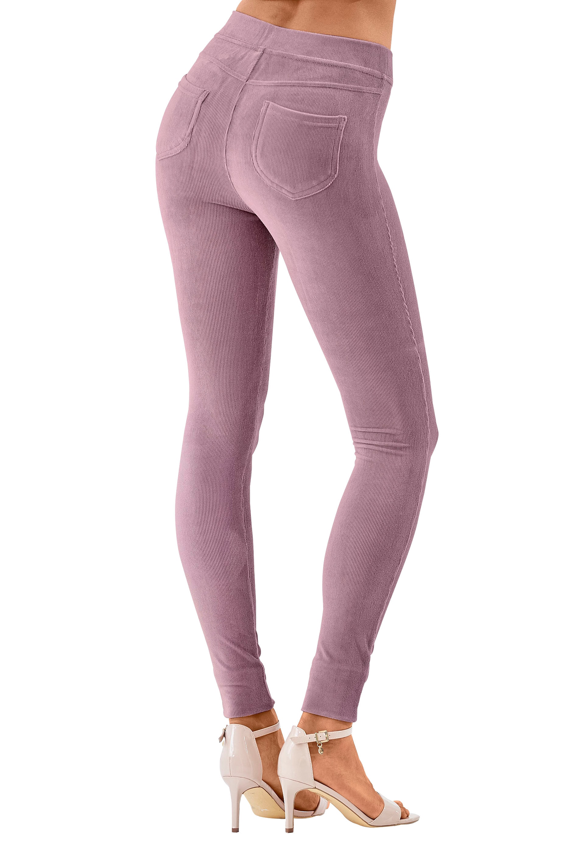 LASCANA Leggings, aus weichem Material in Cord-Optik, Loungewear
