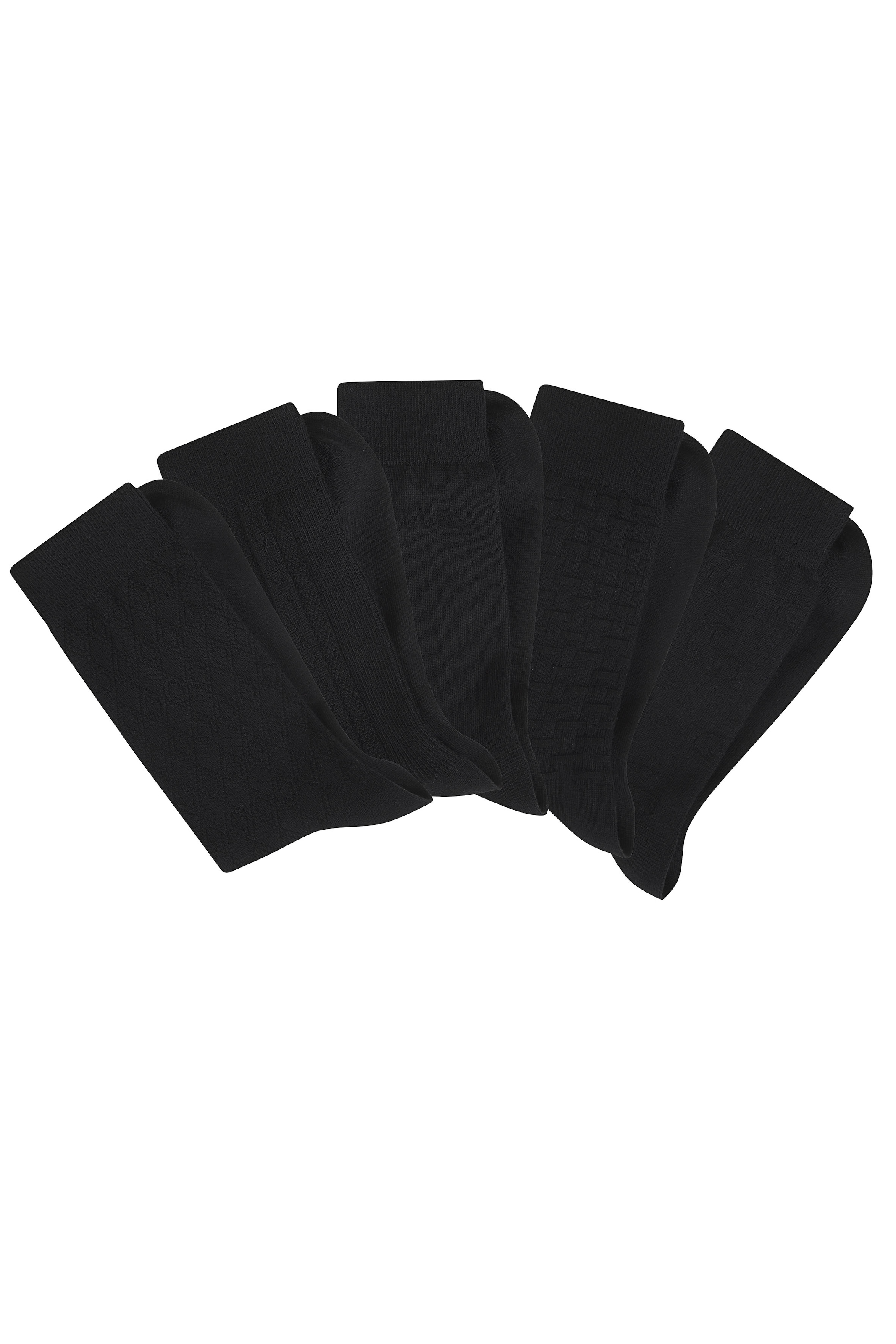 H.I.S Chaussettes d'affaires »Klassische Herren, Männersocken, unifarben, ohne drückende Naht« Paquet, chaussettes de costume, 5 Couple tlg. avec motifs tricotés discrets