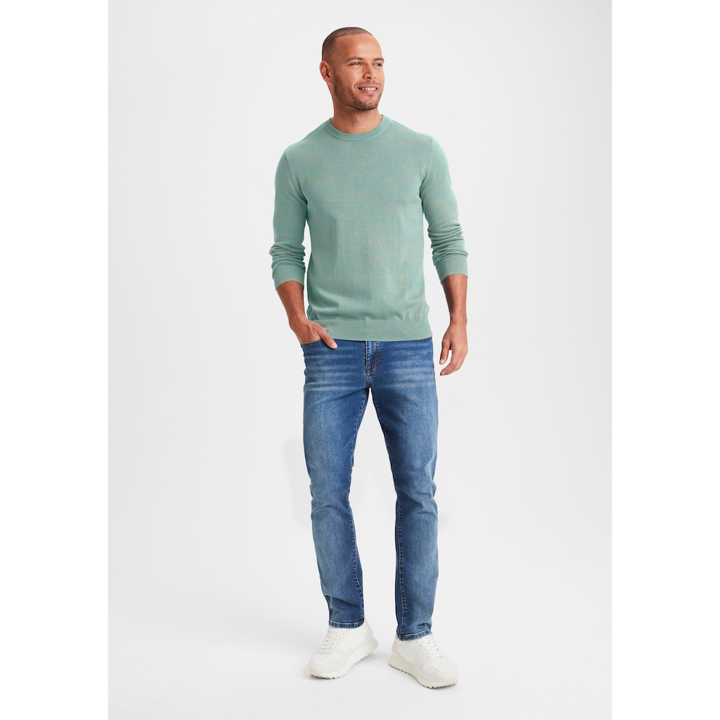H.I.S Strickpullover, Regular Fit, Langarm, Pullover aus Feinstrick, Baumwollmischung