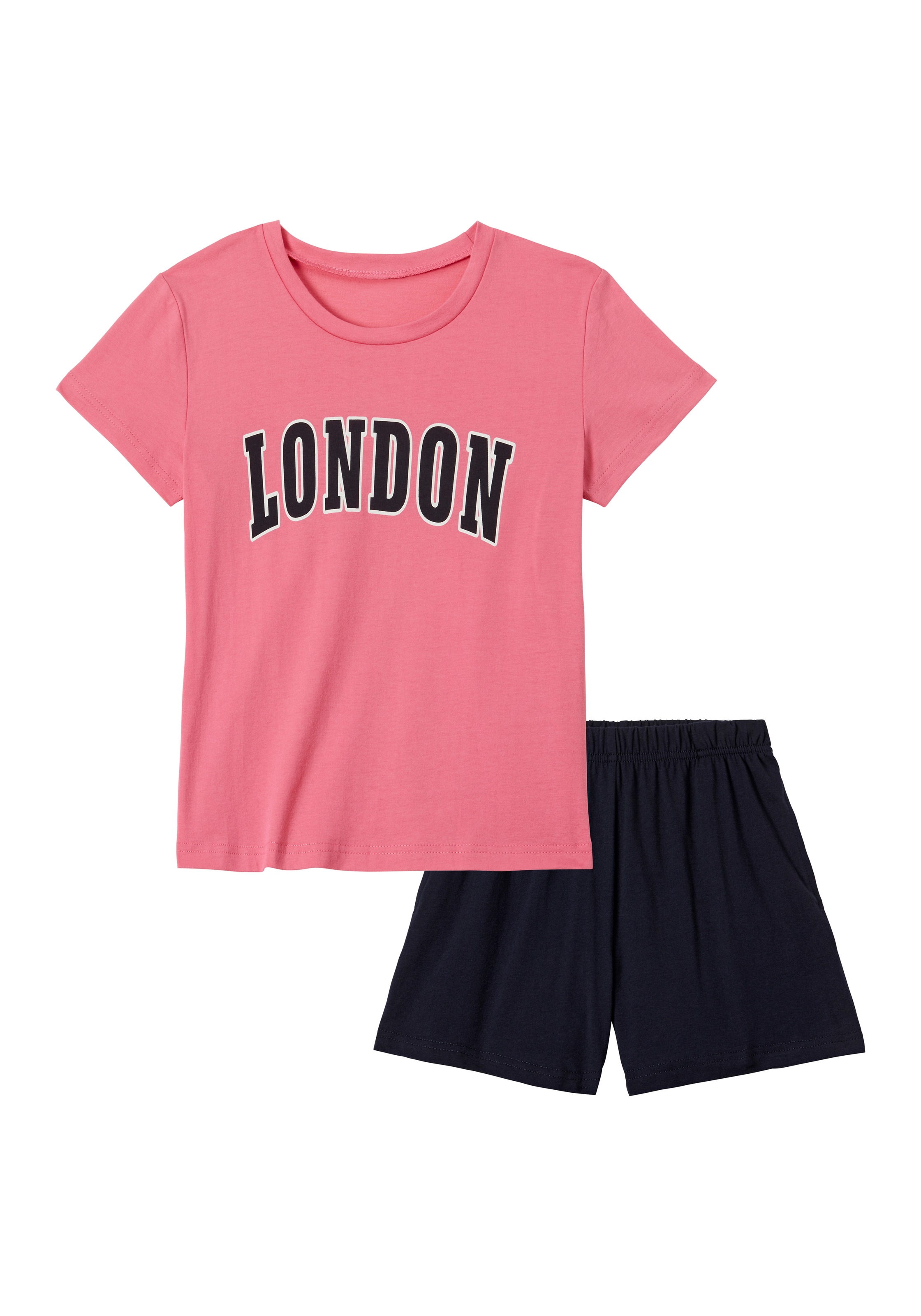 petite fleur Pyjama 1 Stück, 2 tlg. Schlafanzug mit grossem Frontdruck