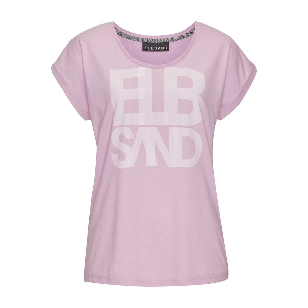 Elbsand T-Shirt »Eldis«, mit Logodruck, Kurzarmshirt aus Baumwoll-Mix, sportlich-casual