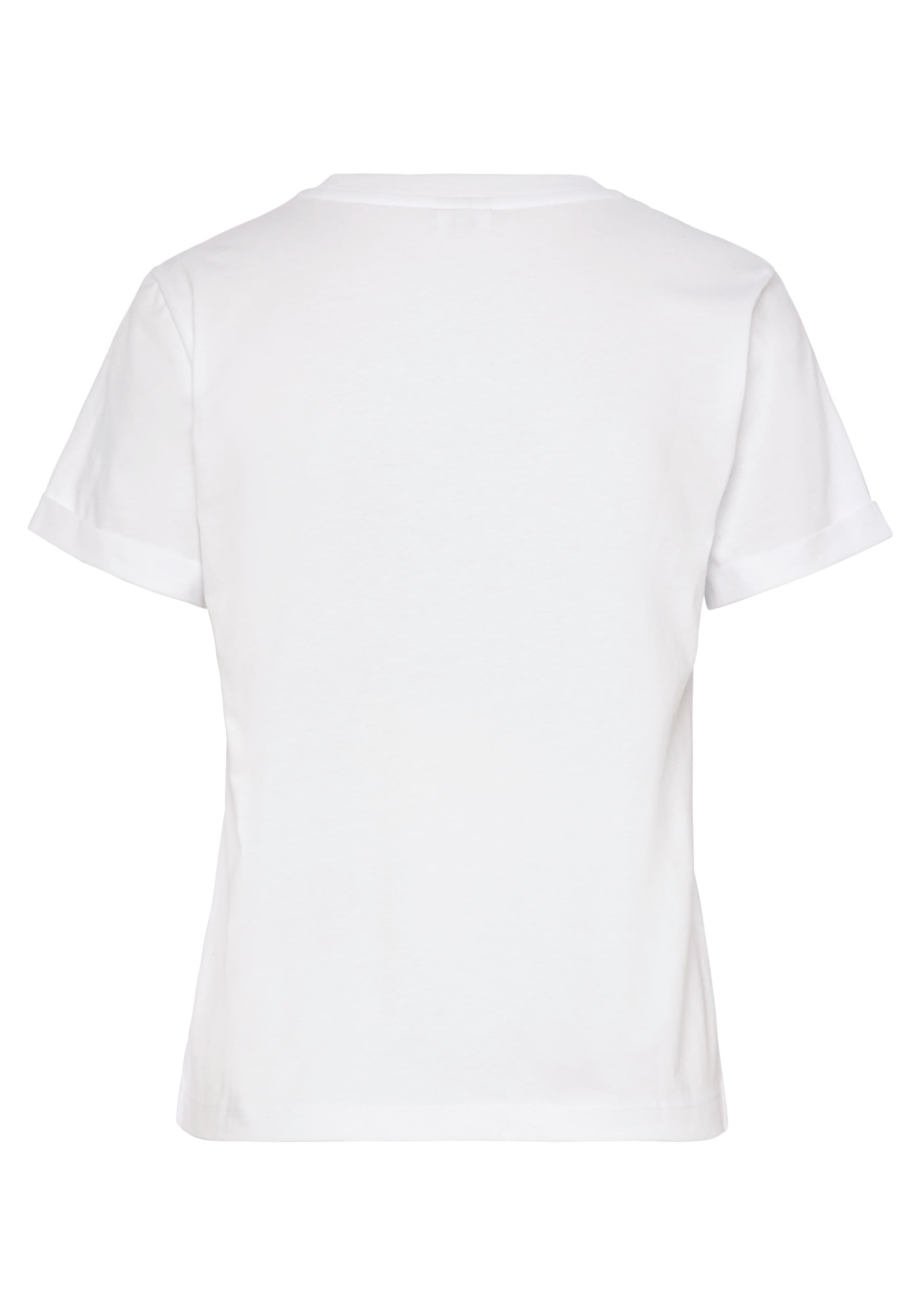LASCANA T-Shirt, mit süsser Herz-Stickerei, Kurzarmshirt aus Baumwolle