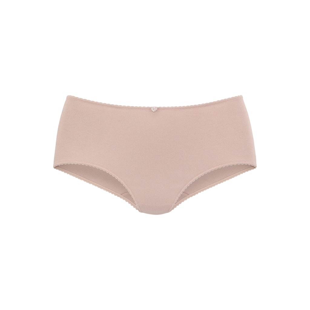 Vivance Taillenslip, (3er-Pack), aus weicher und elastischer Rippware, mit zartem Röschen vorn