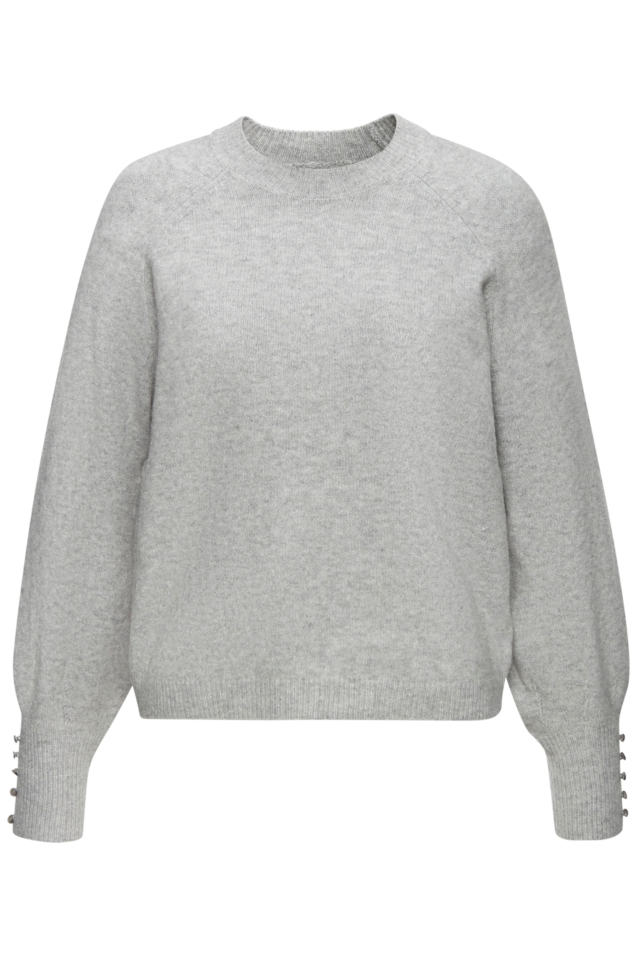 LASCANA Rundhalspullover »mit Zierknöpfen an den langen Ärmelbündchen« Winterpullover, kuscheliges Basicpullover, softer Strickpullover