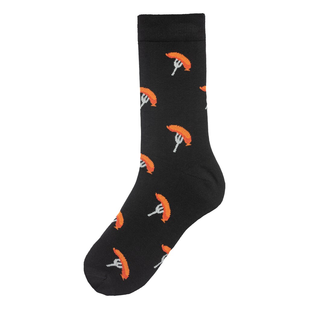 John Devin Socken, (Packung, 2 Paar), mit bunten eingestrickten Motiven