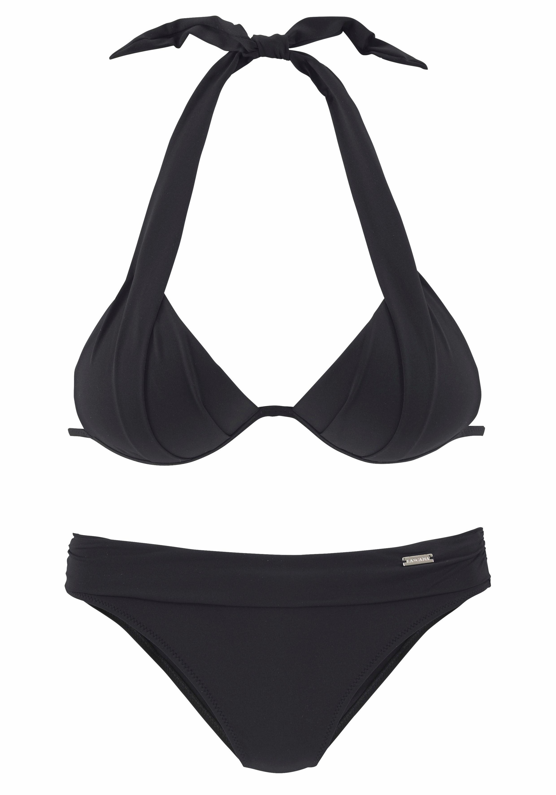 LASCANA Triangel-Bikini im Nacken zu binden, wattierte Cups, mit eingearbeiteten Kissen