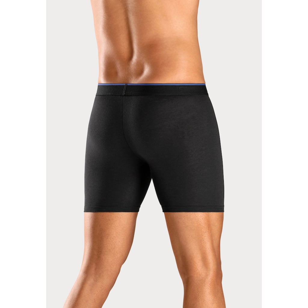 AUTHENTIC LE JOGGER Langer Boxer, (Packung, 5 St.), mit zweifarbigem Webbund und längerem Bein
