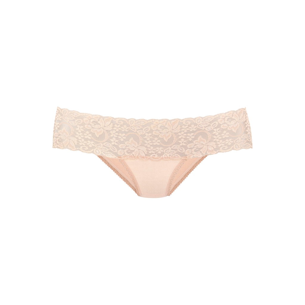 Vivance Brasilslip, (3er-Pack), aus elastischer Baumwolle mit floraler Spitze