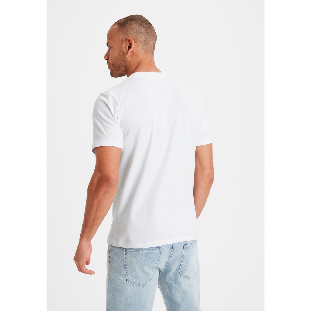 KangaROOS T-Shirt, (2er-Pack), Freizeitshirt mit Kurzarm, Rundhals aus reine Baumwolle