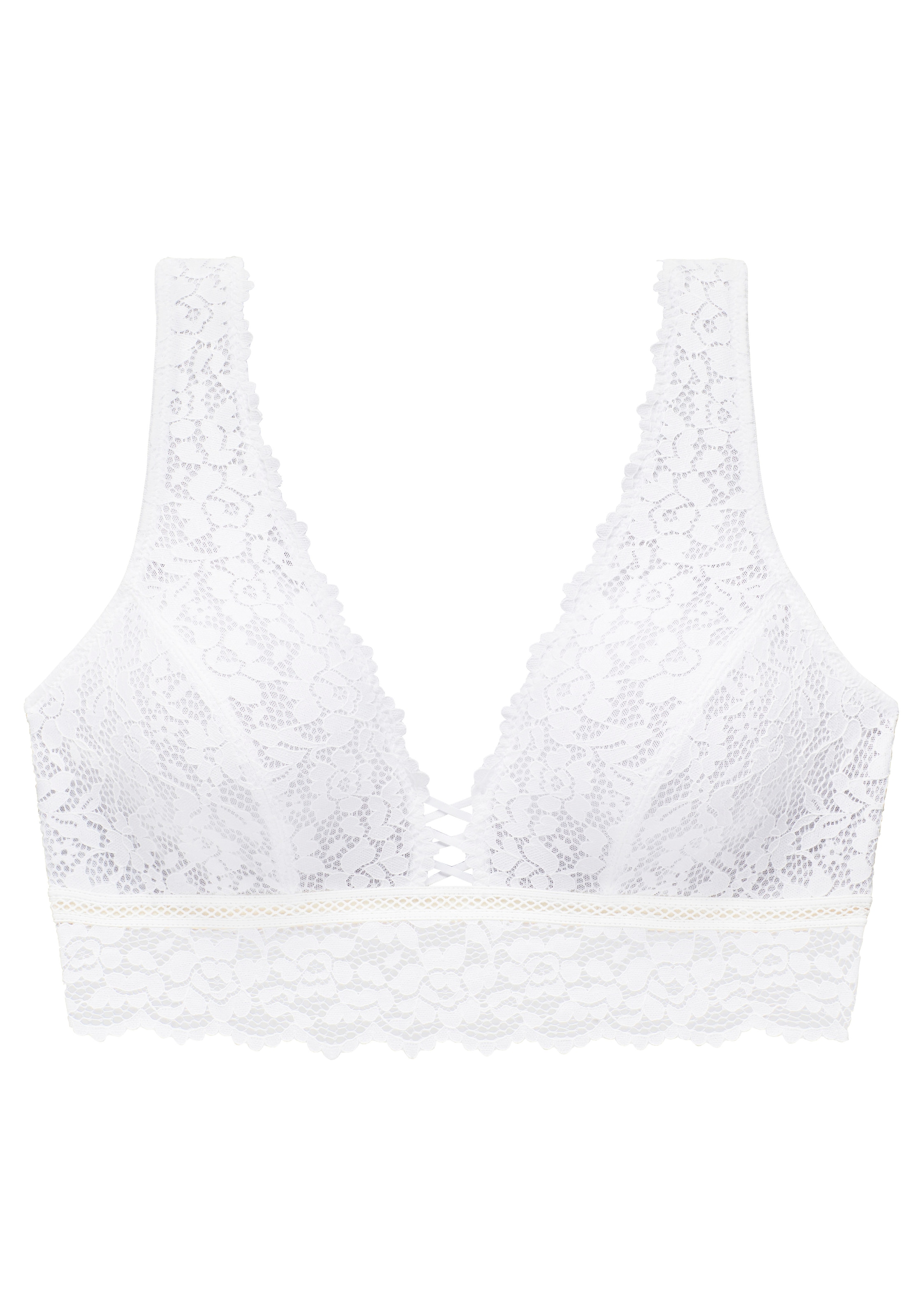 Vivance Bralette, ohne Bügel, rundherum aus floraler Spitze, Dessous