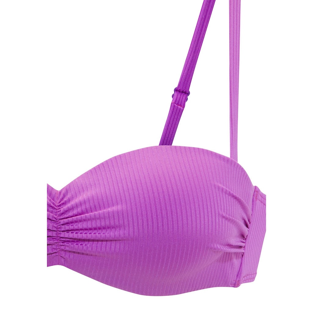 Venice Beach Bandeau-Bikini-Top »Lucky«, aus gerippter Strukturware