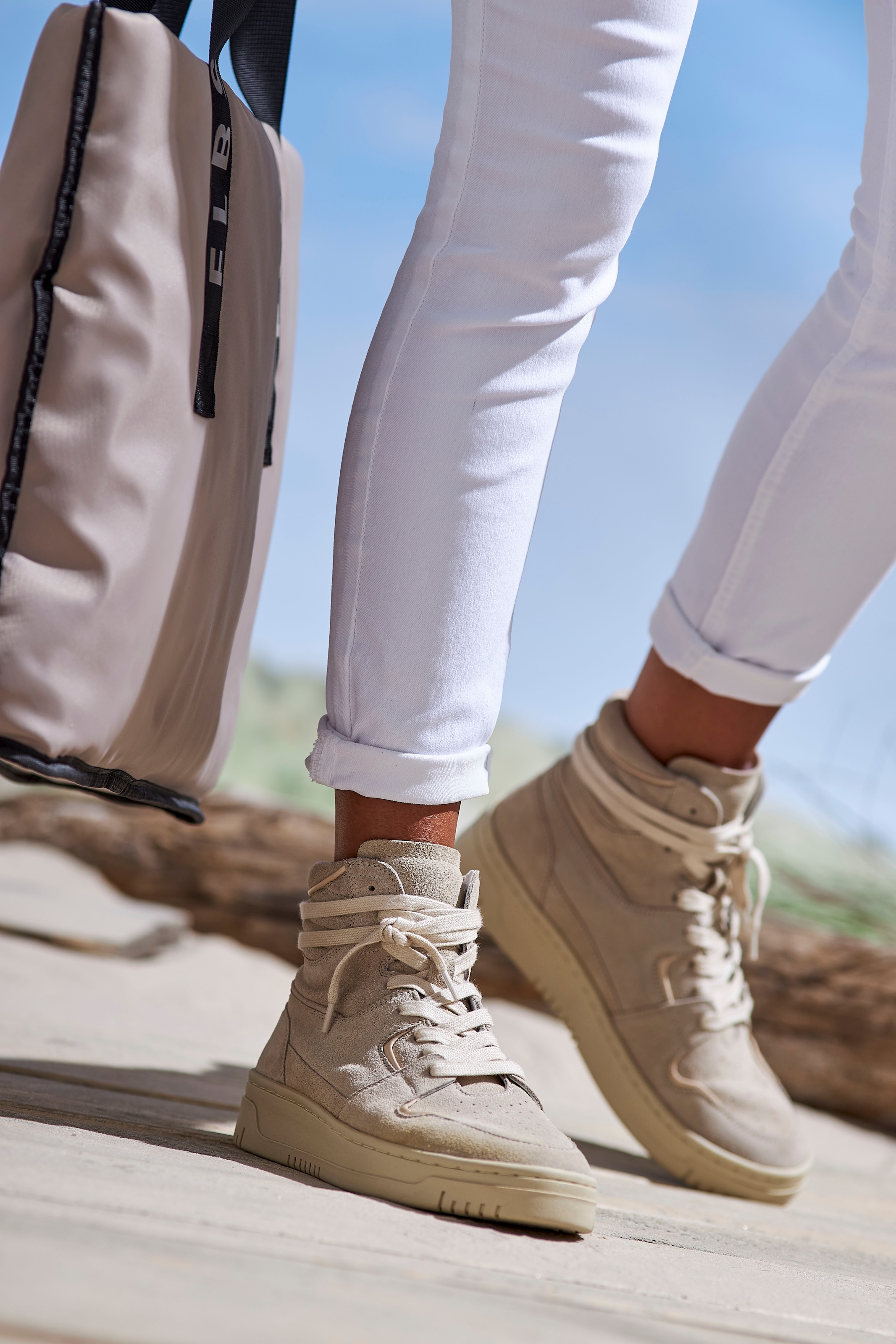 Elbsand Shopper »Schultertasche«, grosse Handtasche, Henkeltasche, Tragetasche, als Badetasche VEGAN