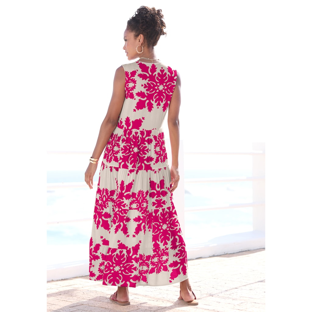 Vivance Maxikleid, mit Volants, Sommerkleid