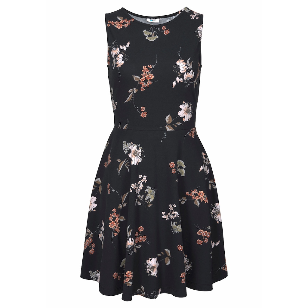 Beachtime Strandkleid, mit Blumenprint, Minikleid, Sommerkleid aus Baumwolle