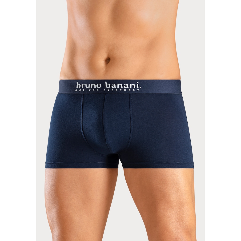 Bruno Banani Boxer »Boxershorts für Herren«, (Packung, 4 St., 4er-Pack), mit Palmendruck und unifarben aus Baumwollmischung