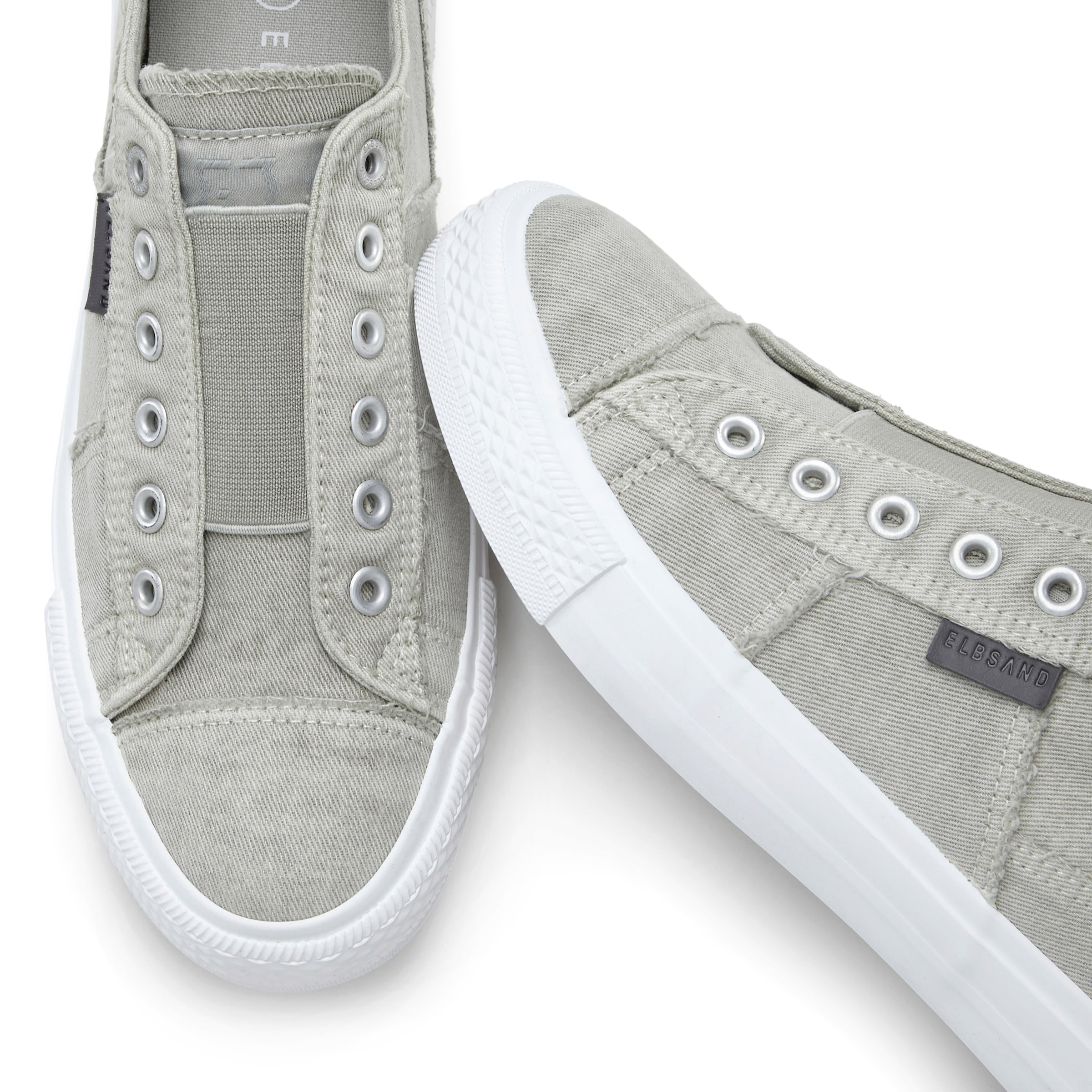 Elbsand Slip-On Sneaker, aus Textil, bequemer Elastik Einsatz, Halbschuh, Slipper,Freizeitschuh